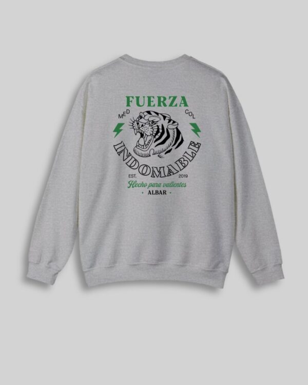 Buzo unisex gris fuerza indomable - Imagen 3